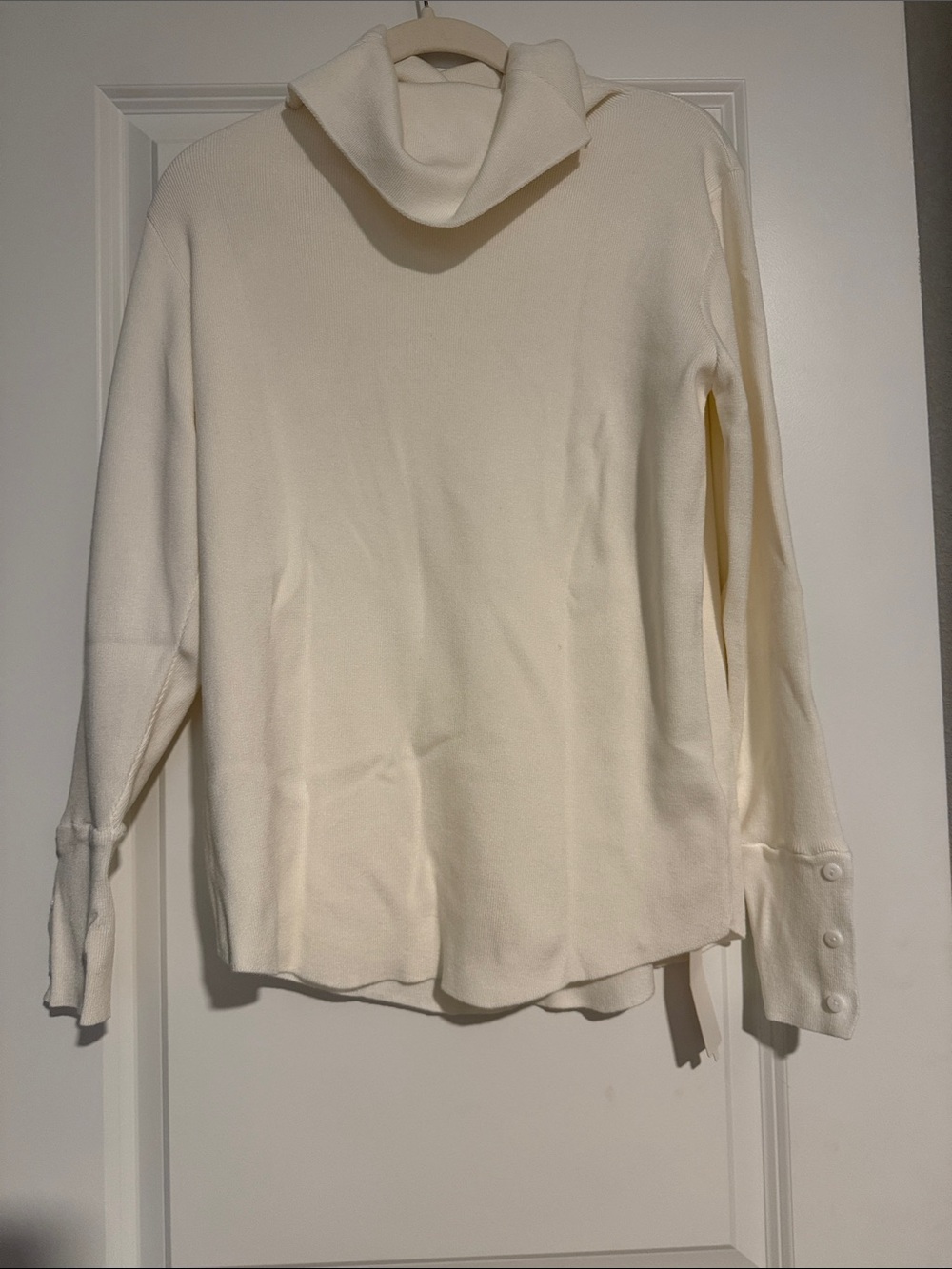 Cream Cowl Neck Sweater